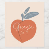 ジョージア・ピーチ ワインラベル (シングルラベル)