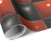 ジョージア・フットボール・カラーズ赤と黒のチェッカーボード ラッピングペーパー (ロールコーナー)