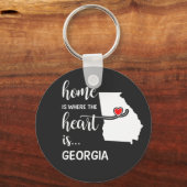 ジョージア・ホームはハート キーホルダー (正面)