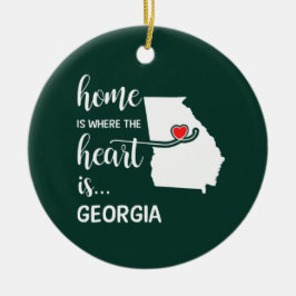 ジョージア・ホームはハート セラミックオーナメント