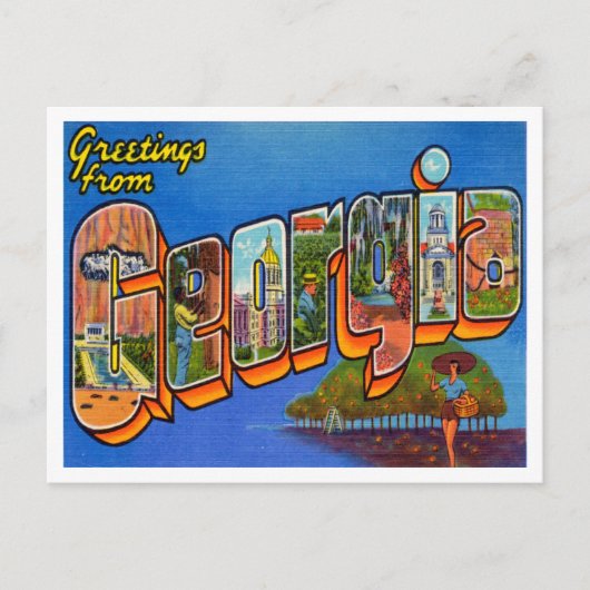 ジョージア・ヴィンテージ・トラベルからの挨拶 ポストカード (正面)