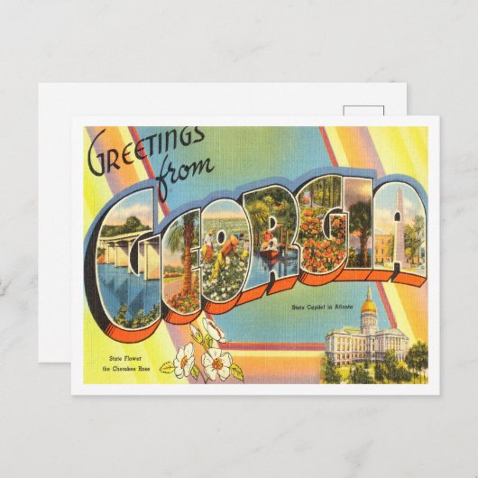 ジョージア・ヴィンテージ・トラベルからの挨拶 ポストカード (正面/裏面)