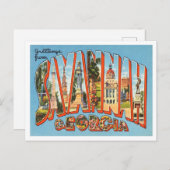 ジョージア・ヴィンテージ・トラベルのサバンナからの挨拶 ポストカード (正面/裏面)