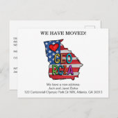 ジョージア・州の引っ越し案内カード ポストカード (正面/裏面)