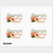 ジョージア 楕円形シール (シート)