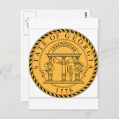 ジョージア(米国)州シール ポストカード (正面/裏面)