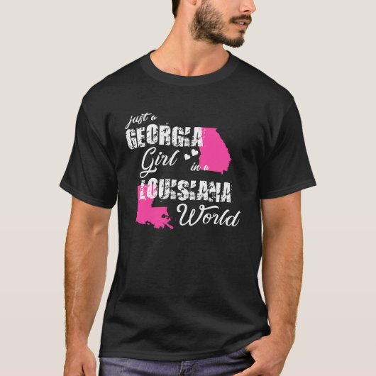 ジョージアJust a Georgia girl in a Louisiana Tシャツ (正面)