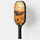 ジョージアOキーフェスタイルイエローサンフラワーズアットサンライズ ピックルボールラケット (左)