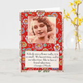 ジョージアO'Keefeの友情の引用文のレッド・カード カード (黄色い花)