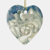 ジョージアO'Keefe圧倒する白いバラおよびLarkspur セラミックオーナメント (右)