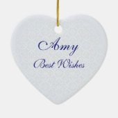 ジョージアO'Keefe圧倒する白いバラおよびLarkspur セラミックオーナメント (裏面)