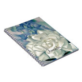 ジョージアO'Keefe圧倒する白いバラおよびLarkspur ノートブック (右側)