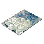 ジョージアO'Keefe圧倒する白いバラおよびLarkspur ノートブック (左側)