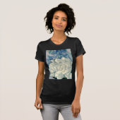 ジョージアO'Keefe圧倒する白いバラおよびLarkspur Tシャツ (正面フル)