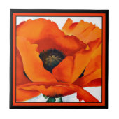 ジョージアO'Keefe圧倒する赤いケシによっては1927年が開花します タイル (正面)