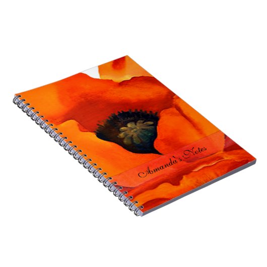 ジョージアO'Keefe圧倒する赤いケシによっては1927年が開花します ノートブック (右側)