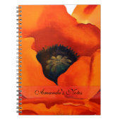 ジョージアO'Keefe圧倒する赤いケシによっては1927年が開花します ノートブック (正面)