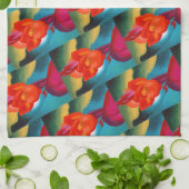 ジョージアO'Keefe 1919レッドカンナ キッチンタオル (折り畳み)