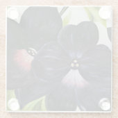 ジョージアO'Keefe 1925ブラックアンドパープルペチュニア ガラスコースター (裏面)