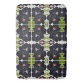 ジョージアO'Keefe 1925ブラックアンドパープルペチュニア バスマット (正面縦)