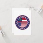 ジョージアTシャツ、グルジアのステッカー カード (正面/裏面インサイチュ)