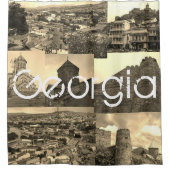 ジョージアTbilisi Kazbegi Cityscape Architecture シャワーカーテン (正面)
