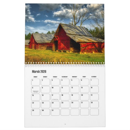 ジョージアUSAカレンダー カレンダー (3月 2026)