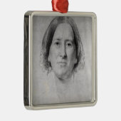 ジョージエリオットのポートレートのための最初勉強 メタルオーナメント (右)