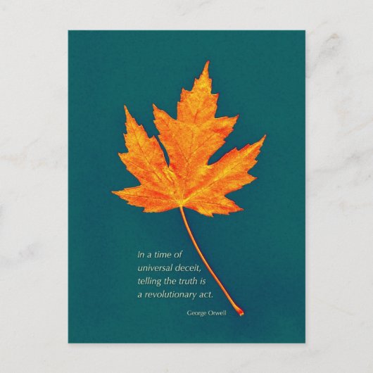 ジョージオーウェル引用文はがき ポストカード (正面)