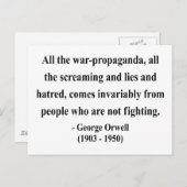 ジョージオーウェル引用文6a ポストカード (正面/裏面)