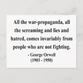 ジョージオーウェル引用文6a ポストカード (正面)