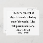 ジョージオーウェル引用文7a ポストカード (正面/裏面)