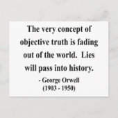 ジョージオーウェル引用文7a ポストカード (正面)