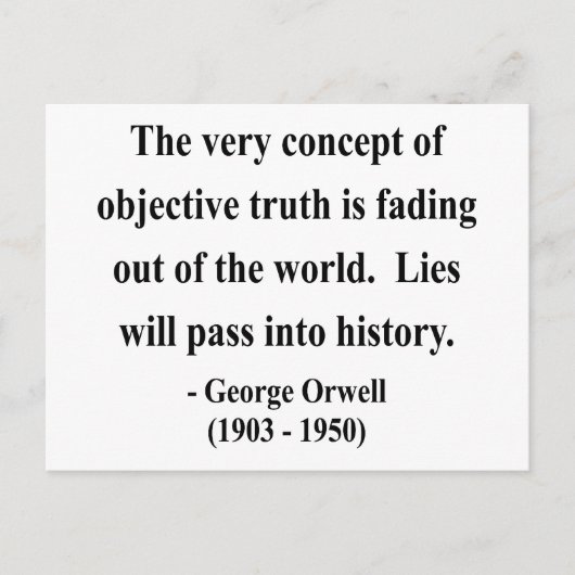 ジョージオーウェル引用文7a ポストカード (正面)