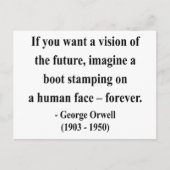 ジョージオーウェル引用文9a ポストカード (正面)