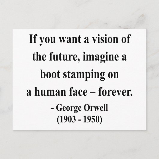 ジョージオーウェル引用文9a ポストカード (正面)