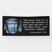 ジョージオーウェル1984引用文アンチトランプ大兄 横断幕 (横)