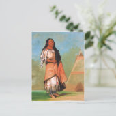 ジョージキャトリンブラックフットインディアンウーマン ポストカード (スタンド正面)