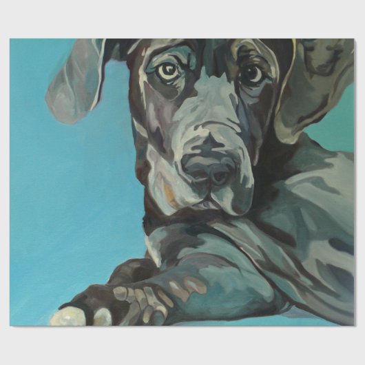 ジョージグレートデーンの包装紙 ラッピングペーパー (フラット)