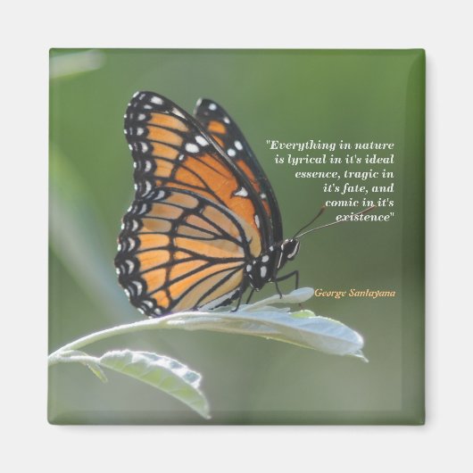 ジョージサンタヤナ引用文オン自然 マグネット (正面)