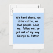 ジョージスパットン引用文 ポストカード (正面/裏面)