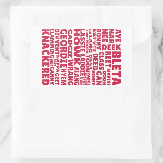 ジョージスラング北英語 長方形シール (バッグ)