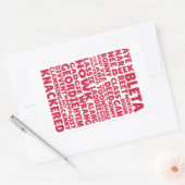 ジョージスラング北英語 長方形シール (封筒)