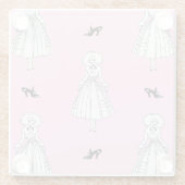 ジョージズバービエ1920年代ファッションイラストレーション ガラスコースター (裏面)