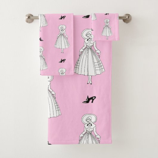 ジョージズバービエ1920年代ファッションイラストレーション バスタオルセット (インサイチュ)