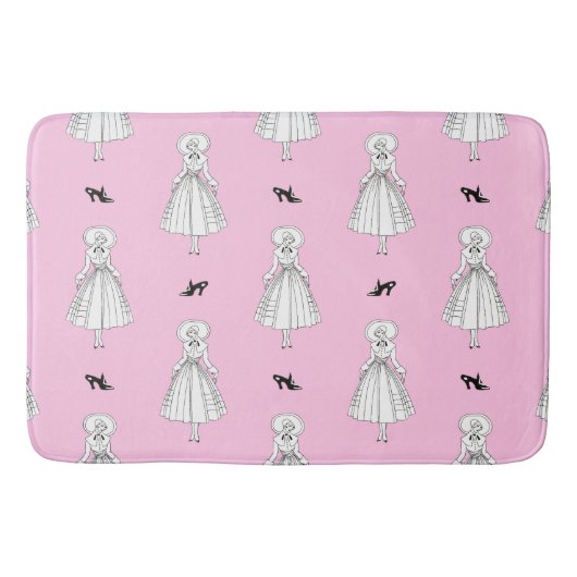 ジョージズバービエ1920年代ファッションイラストレーション バスマット (正面)