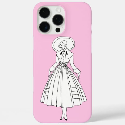 ジョージズバービエ1920年代ファッションイラストレーション Case-Mate iPhoneケース (裏面)