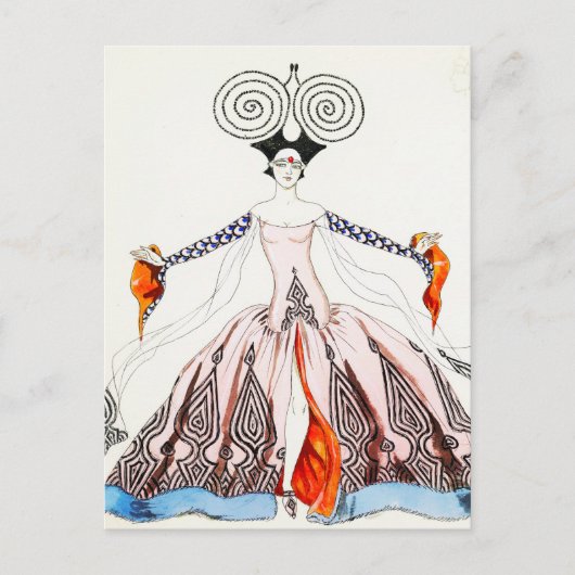 ジョージズバービールアールデコファッションポストカード ポストカード (正面)