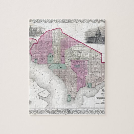 ジョージタウンおよびWashington D.C. ジグソーパズル (縦)