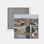 ジョージタウンとウォーターフロント – ワシントンDCのビュー マグネット (正面/裏面)